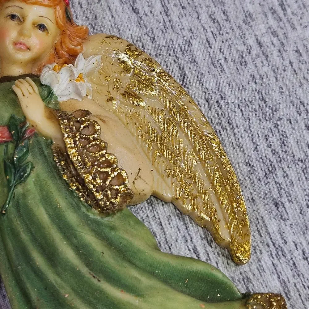 VTG Christmas Tree Ornament Angel of God Religious Guardian Angel Prayer 90s